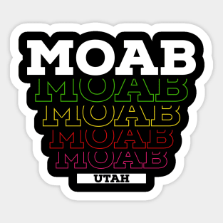 I Love MOAB Utah USA Vintage Sticker